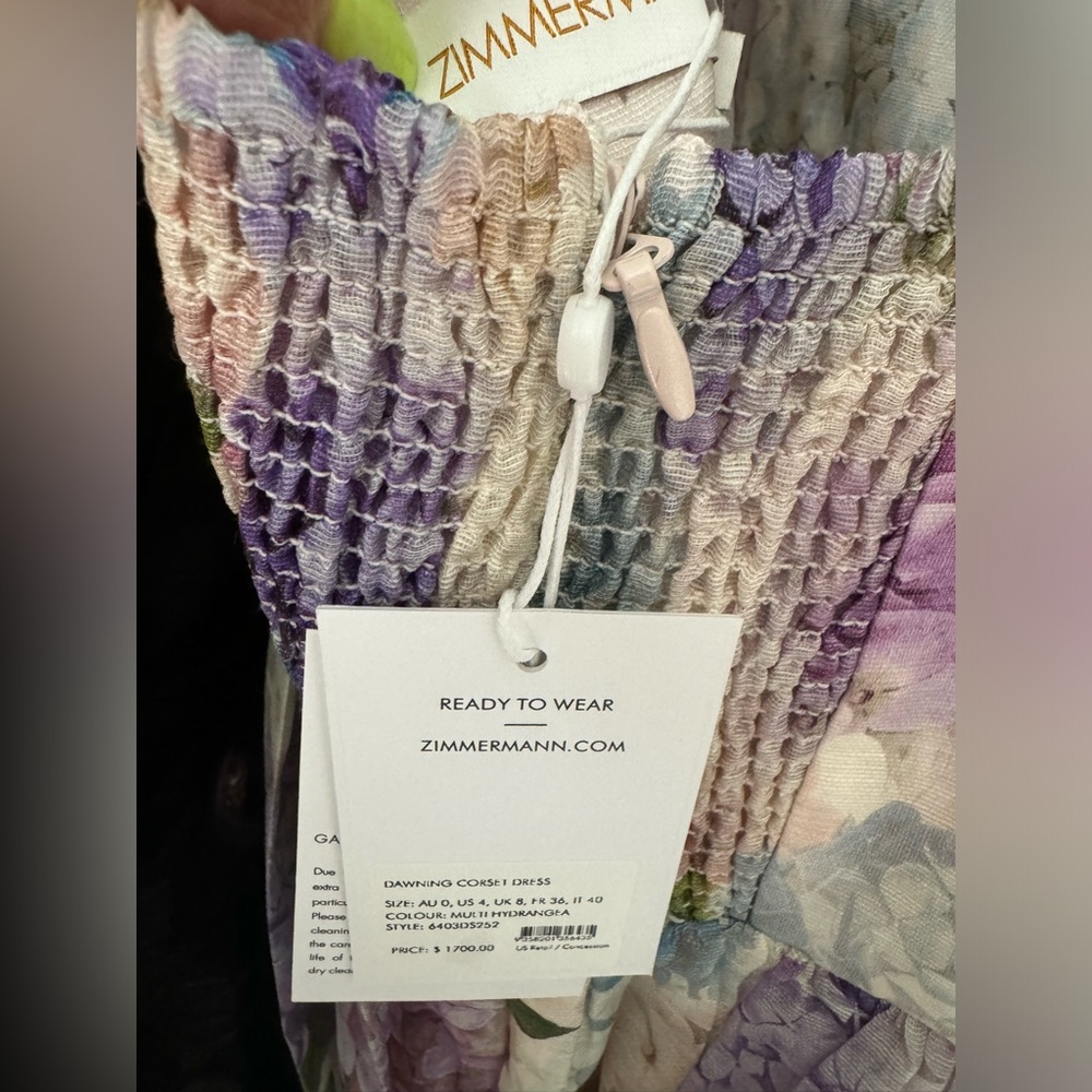Zimmermann illuminati Floral Spaghetti Strap Dress size 2 fits medium - Picture 8 of 12